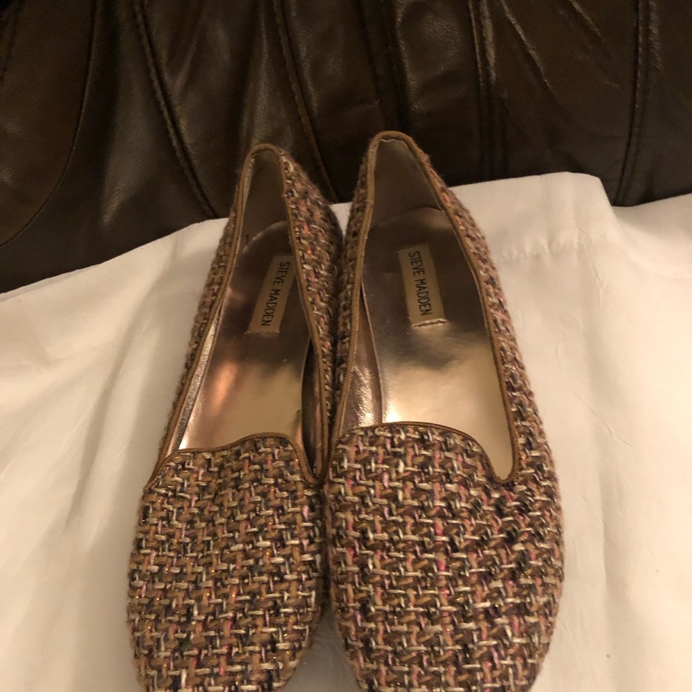 Steve Madden Multicolored Tweed Flats, Size 9m - image 3